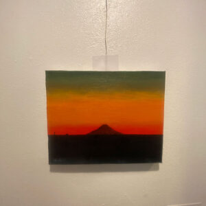 17「夕陽と富士山」