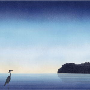 夕暮れとサギ Dusk and the Heron